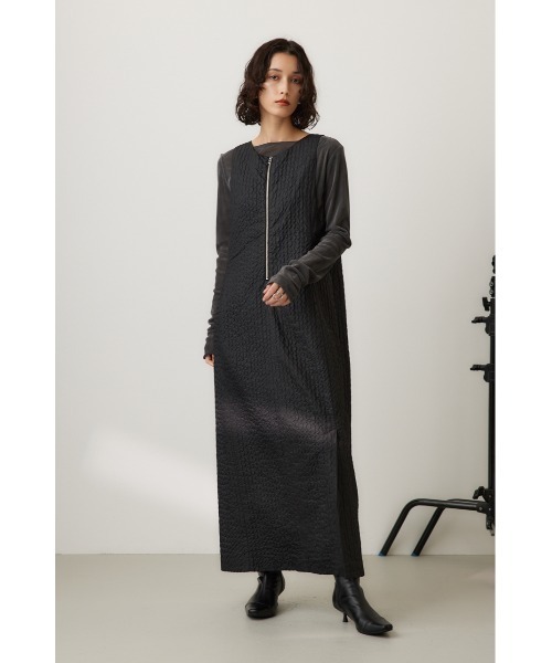 crie conforto（クリーコンフォルト）の「フォルムジャンスカ（ジャンパースカート・レディース・カーキ/ブラック・FREE）」の6枚目の写真