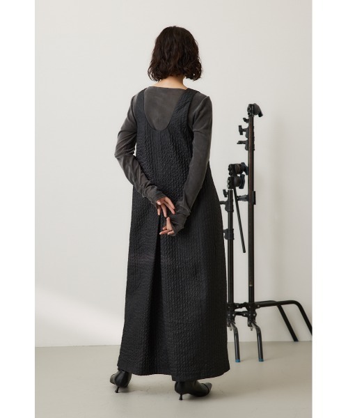 crie conforto（クリーコンフォルト）の「フォルムジャンスカ（ジャンパースカート・レディース・カーキ/ブラック・FREE）」の7枚目の写真