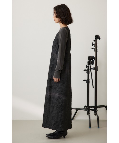 crie conforto（クリーコンフォルト）の「フォルムジャンスカ（ジャンパースカート・レディース・カーキ/ブラック・FREE）」の9枚目の写真