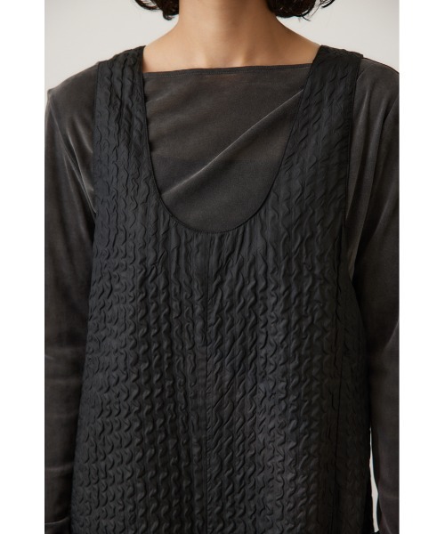 crie conforto（クリーコンフォルト）の「フォルムジャンスカ（ジャンパースカート・レディース・カーキ/ブラック・FREE）」の11枚目の写真