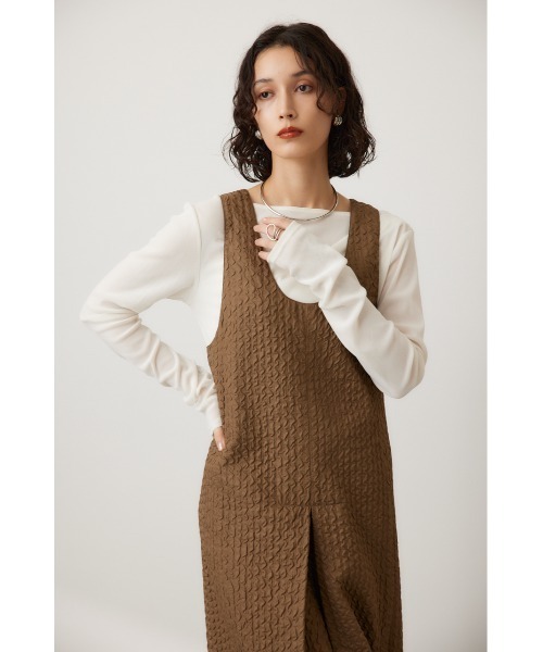 crie conforto（クリーコンフォルト）の「フォルムジャンスカ（ジャンパースカート・レディース・カーキ/ブラック・FREE）」の16枚目の写真