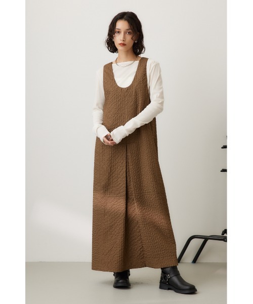 crie conforto（クリーコンフォルト）の「フォルムジャンスカ（ジャンパースカート・レディース・カーキ/ブラック・FREE）」の17枚目の写真