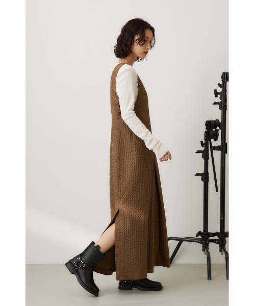 crie conforto（クリーコンフォルト）の「フォルムジャンスカ（ジャンパースカート・レディース・カーキ/ブラック・FREE）」の18枚目の写真