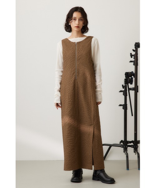 crie conforto（クリーコンフォルト）の「フォルムジャンスカ（ジャンパースカート・レディース・カーキ/ブラック・FREE）」の19枚目の写真