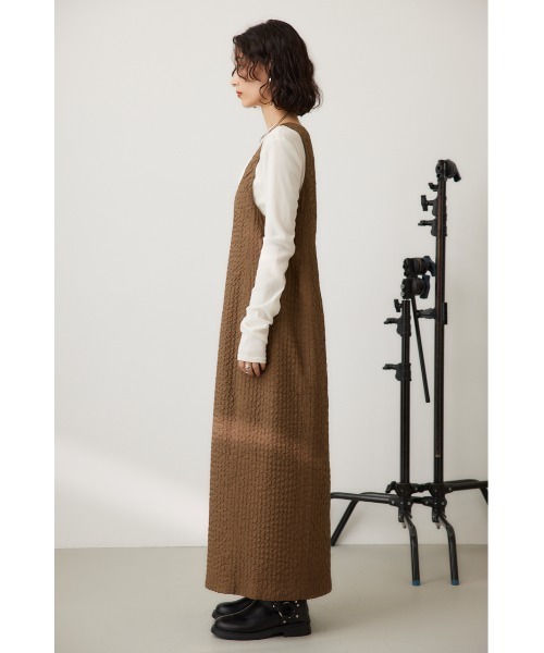 crie conforto（クリーコンフォルト）の「フォルムジャンスカ（ジャンパースカート・レディース・カーキ/ブラック・FREE）」の22枚目の写真