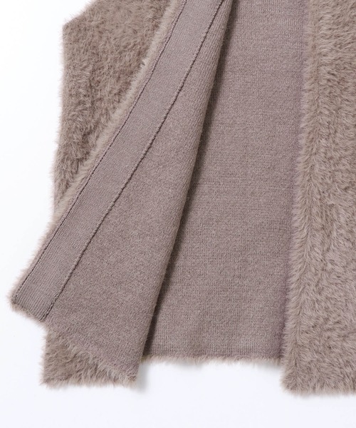 hunch（ハンチ）の「【WEB限定/別注】シャギーニット ベスト（ベスト・レディース・ダークグレー/モカ/オフホワイト・FREE）」の15枚目の写真