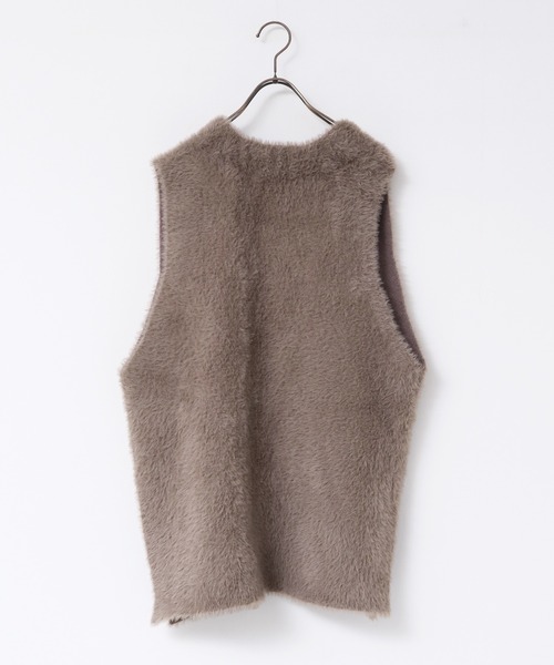 hunch（ハンチ）の「【WEB限定/別注】シャギーニット ベスト（ベスト・レディース・ダークグレー/モカ/オフホワイト・FREE）」の16枚目の写真