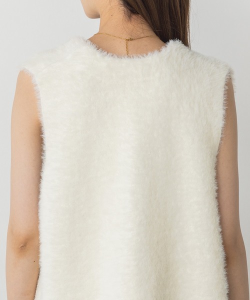 hunch（ハンチ）の「【WEB限定/別注】シャギーニット ベスト（ベスト・レディース・ダークグレー/モカ/オフホワイト・FREE）」の21枚目の写真