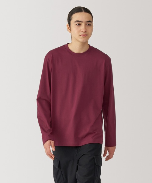 無印良品(ムジルシリョウヒン)の「紳士 天竺編みクルーネック長袖Tシャツ(Tシャツ/カットソー・メンズ・ダークグリーン/ブルー系/ブラック/ホワイト/バーガンディー/ダークネイビー・XL/L/M/S)」の6枚目の写真