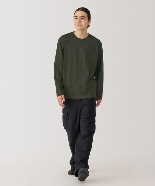 無印良品(ムジルシリョウヒン)の「紳士 天竺編みクルーネック長袖Tシャツ(Tシャツ/カットソー・メンズ・ダークグリーン/ブルー系/ブラック/ホワイト/バーガンディー/ダークネイビー・XL/L/M/S)」の19枚目の写真