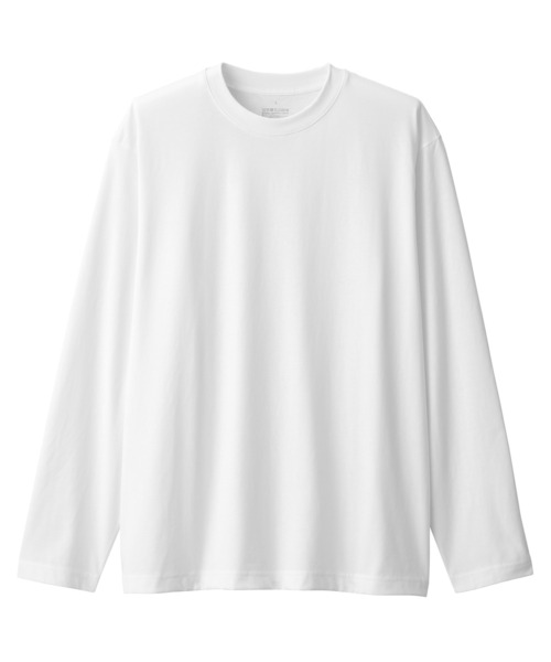 無印良品(ムジルシリョウヒン)の「紳士 天竺編みクルーネック長袖Tシャツ(Tシャツ/カットソー・メンズ・ダークグリーン/ブルー系/ブラック/ホワイト/バーガンディー/ダークネイビー・XL/L/M/S)」の11枚目の写真