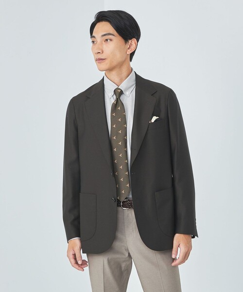 green label relaxing（グリーンレーベルリラクシング）の「TC ミニバーズアイ ボタンダウン ドレスシャツ -ストレッチ・イージーアイロン-（ビジネスシャツ・メンズ・ネイビー/コバルトブルー/ライトグレー・L/M/S/XL）」の6枚目の写真