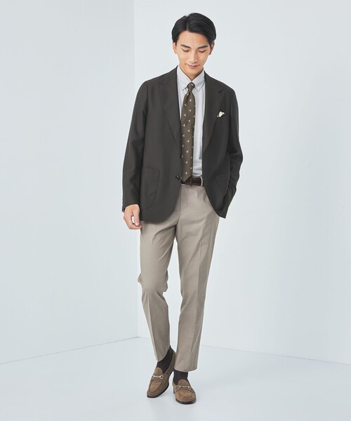 green label relaxing（グリーンレーベルリラクシング）の「TC ミニバーズアイ ボタンダウン ドレスシャツ -ストレッチ・イージーアイロン-（ビジネスシャツ・メンズ・ネイビー/コバルトブルー/ライトグレー・L/M/S/XL）」の7枚目の写真