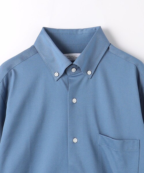 green label relaxing（グリーンレーベルリラクシング）の「TC ミニバーズアイ ボタンダウン ドレスシャツ -ストレッチ・イージーアイロン-（ビジネスシャツ・メンズ・ネイビー/コバルトブルー/ライトグレー・L/M/S/XL）」の15枚目の写真