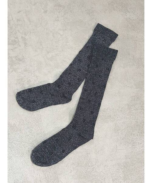 MURUA（ムルーア）の「シアーロゴラメソックス（ソックス/靴下・レディース・ブラック・FREE）」の3枚目の写真