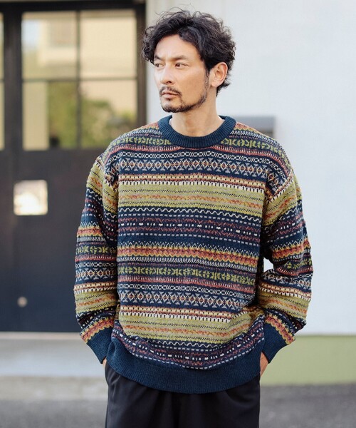 BEAMS GOLF 防風 星柄 ニット セットアップ BEAMS GOLF（ビームス