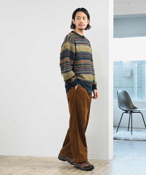B:MING by BEAMS(ビーミングバイビームス)の「5ゲージ フェアアイル ニット(ニット/セーター・メンズ・ネイビー/オリーブ・SMALL/MEDIUM/LARGE/X-LARGE)」の11枚目の写真