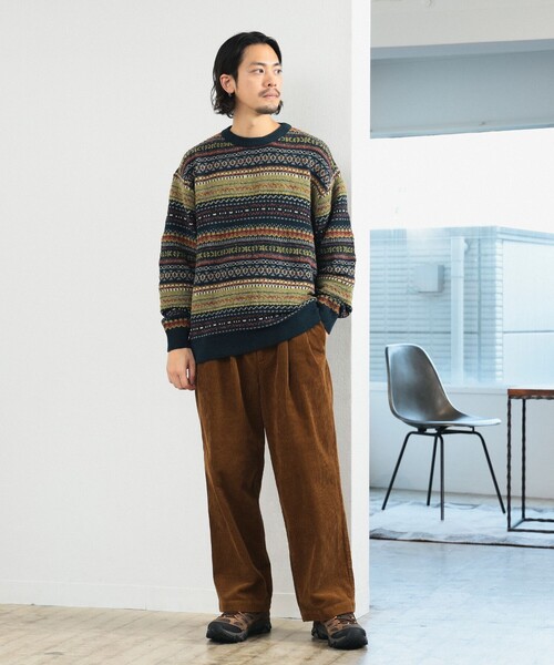 B:MING by BEAMS(ビーミングバイビームス)の「5ゲージ フェアアイル ニット(ニット/セーター・メンズ・ネイビー/オリーブ・SMALL/MEDIUM/LARGE/X-LARGE)」の12枚目の写真
