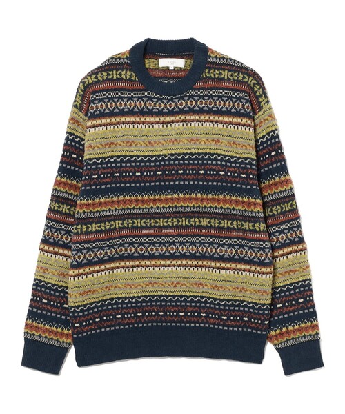 B:MING by BEAMS(ビーミングバイビームス)の「5ゲージ フェアアイル ニット(ニット/セーター・メンズ・ネイビー/オリーブ・SMALL/MEDIUM/LARGE/X-LARGE)」の19枚目の写真