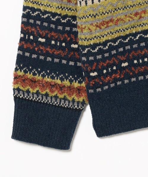 B:MING by BEAMS(ビーミングバイビームス)の「5ゲージ フェアアイル ニット(ニット/セーター・メンズ・ネイビー/オリーブ・SMALL/MEDIUM/LARGE/X-LARGE)」の21枚目の写真