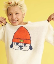 パラッパラッパー キャラクターフェイスジャガードニット メンズ レディース/長袖プルオーバー