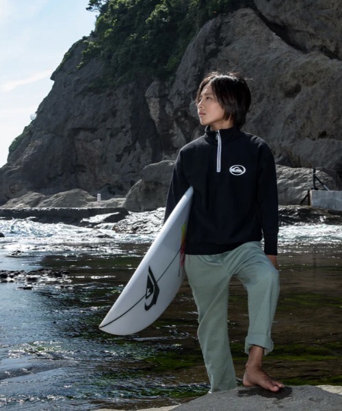 Quiksilver（クイックシルバー）の「SATURN HALF ZIP SWEA/クイックシルバーキッズハーフジップスウェットトレーナー（スウェット・キッズ・グレー/ブラック/アイボリー・130/140/150/160）」の3枚目の写真