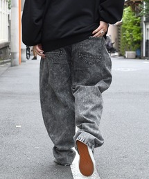 HALHAM（ハルハム）の「vintage like loose fit tapered denim pants/ヴィンテージ ライク ルーズフィット テーパード デニムパンツ【IR】 オーバーサイズ メンズ レディース（デニムパンツ）」