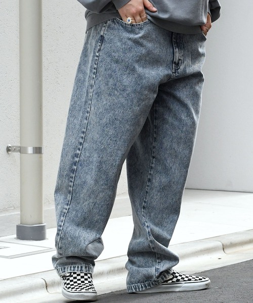 HALHAM(ハルハム)の「vintage like loose fit tapered denim pants/ヴィンテージ ライク ルーズフィット テーパード デニムパンツ【IR】(デニムパンツ・メンズ・ケミカルウォッシュ/ブラック系その他/ブラック・M/L/XL)」の22枚目の写真