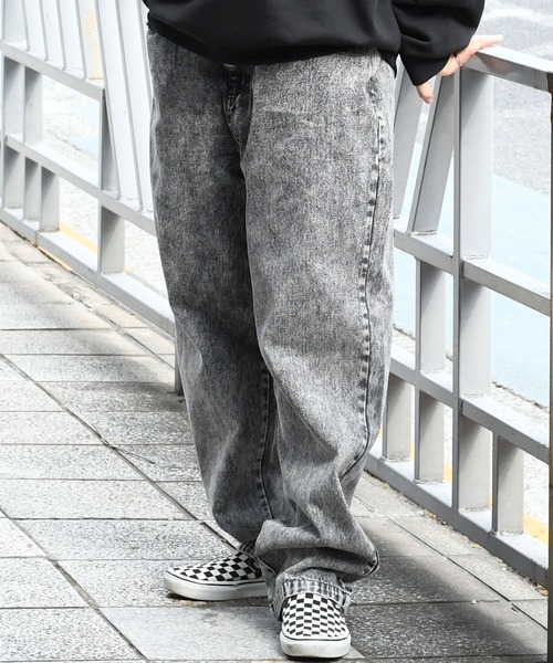 HALHAM(ハルハム)の「vintage like loose fit tapered denim pants/ヴィンテージ ライク ルーズフィット テーパード デニムパンツ【IR】(デニムパンツ・メンズ・ケミカルウォッシュ/ブラック系その他/ブラック・M/L/XL)」の8枚目の写真