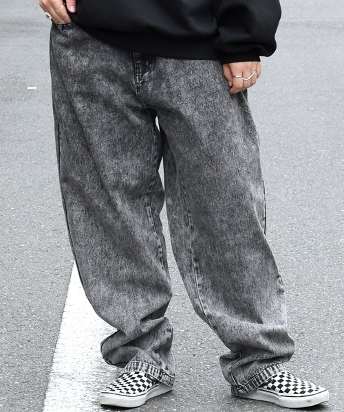 HALHAM(ハルハム)の「vintage like loose fit tapered denim pants/ヴィンテージ ライク ルーズフィット テーパード デニムパンツ【IR】(デニムパンツ・メンズ・ケミカルウォッシュ/ブラック系その他/ブラック・M/L/XL)」の10枚目の写真