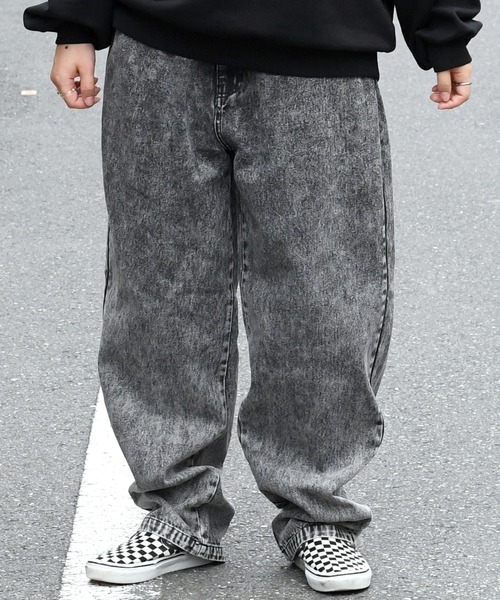 HALHAM(ハルハム)の「vintage like loose fit tapered denim pants/ヴィンテージ ライク ルーズフィット テーパード デニムパンツ【IR】(デニムパンツ・メンズ・ケミカルウォッシュ/ブラック系その他/ブラック・M/L/XL)」の12枚目の写真