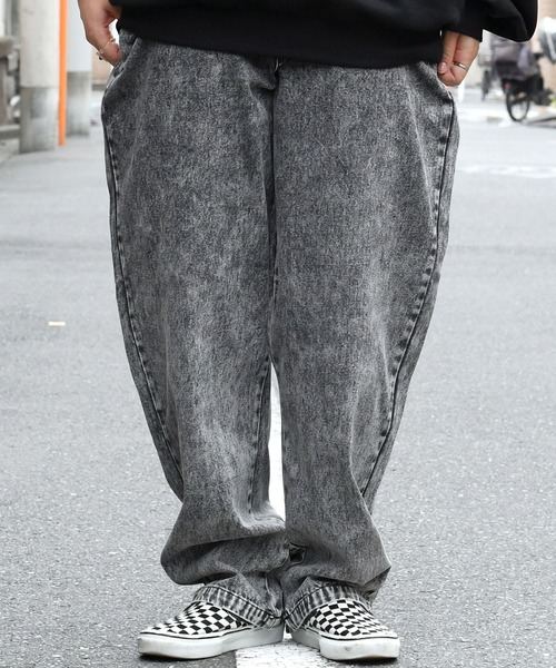 HALHAM(ハルハム)の「vintage like loose fit tapered denim pants/ヴィンテージ ライク ルーズフィット テーパード デニムパンツ【IR】(デニムパンツ・メンズ・ケミカルウォッシュ/ブラック系その他/ブラック・M/L/XL)」の14枚目の写真