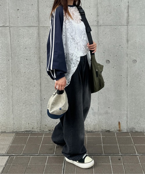 kutir(クティール)の「レースラグランハートロンT(Tシャツ/カットソー・レディース・その他/カーキ/ブラック/ボルドー/ホワイト・FREE)」の15枚目の写真