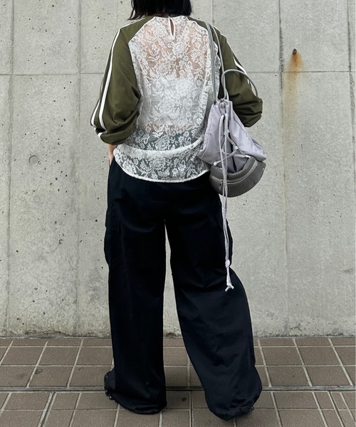 kutir(クティール)の「レースラグランハートロンT(Tシャツ/カットソー・レディース・その他/カーキ/ブラック/ボルドー/ホワイト・FREE)」の21枚目の写真