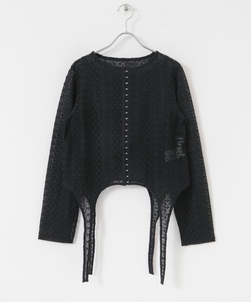 KBF（ケイビーエフ）の「フロントホックレースプルオーバー（Tシャツ/カットソー・レディース・ブラック/アイボリー・ONE）」の16枚目の写真