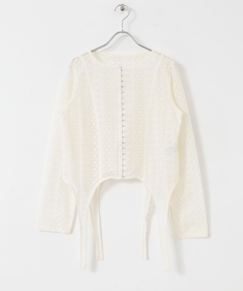 KBF（ケイビーエフ）の「フロントホックレースプルオーバー（Tシャツ/カットソー・レディース・ブラック/アイボリー・ONE）」の17枚目の写真