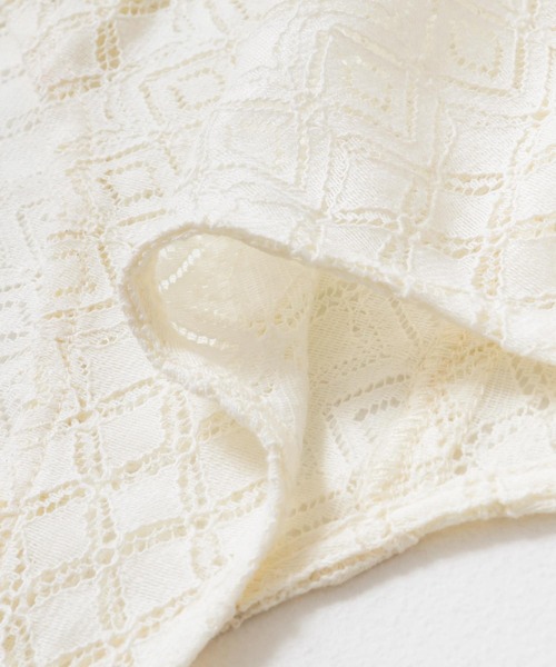 KBF（ケイビーエフ）の「フロントホックレースプルオーバー（Tシャツ/カットソー・レディース・ブラック/アイボリー・ONE）」の20枚目の写真