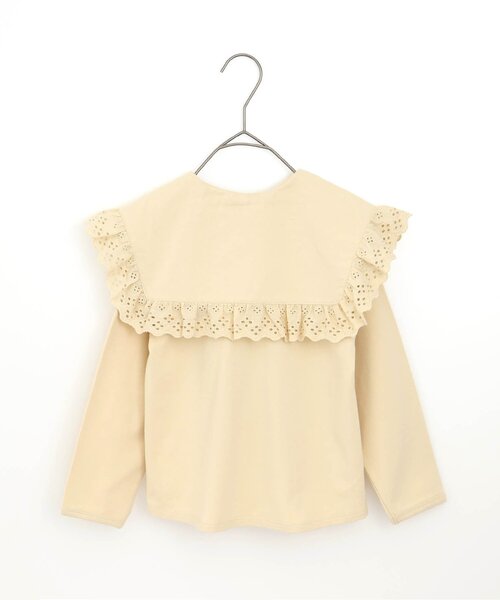 p.premier（ピードットプルミエ）の「レース使いの大きな衿の長袖Tシャツ（Tシャツ/カットソー・キッズ・ブラック/アイボリー/ブラウン・90/100/110/120/80/130/140）」の17枚目の写真