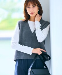 コットンカシミヤ クルーネックカットソー