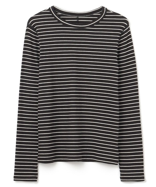 洗える】コットンカシミヤ クルーネックカットソー（Tシャツ