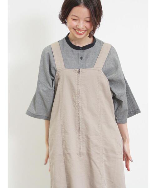 Samansa Mos2（サマンサ モスモス）の「千鳥格子柄クレリックオーバーシャツ（シャツ/ブラウス・レディース・ブルー/チャコールグレー/ブラック/ブラウン・F）」の17枚目の写真