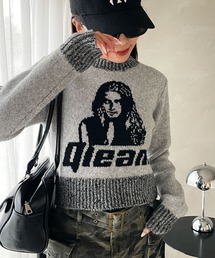 WEGO | WEGO/【24年秋冬新作】フラッフィーグラフィックちびニット(ニット/セーター)