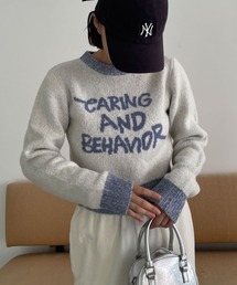 WEGO | WEGO/【24年秋冬新作】フラッフィーグラフィックちびニット(ニット/セーター)