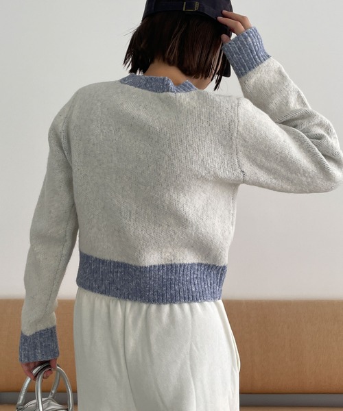 WEGO（ウィゴー）の「WEGO/フラッフィーグラフィックちびニット（ニット/セーター・レディース・ブラック/オフホワイト/杢グレー/ブラック系その他/その他4/アイボリー/その他1/その他2/その他3・FREE）」の15枚目の写真