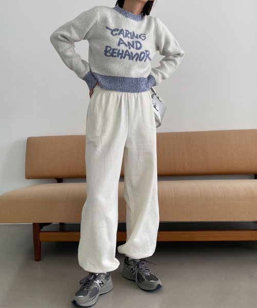 WEGO（ウィゴー）の「WEGO/フラッフィーグラフィックちびニット（ニット/セーター・レディース・ブラック/オフホワイト/杢グレー/ブラック系その他/その他4/アイボリー/その他1/その他2/その他3・FREE）」の10枚目の写真