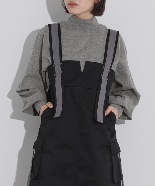n'OrLABEL(ノアールレーベル)の「タートルボリューム袖ロンT(Tシャツ/カットソー・レディース・ボルドー/オフホワイト/ブラック/チャコールグレー・2/1)」の3枚目の写真