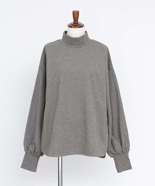 n'OrLABEL(ノアールレーベル)の「タートルボリューム袖ロンT(Tシャツ/カットソー・レディース・ボルドー/オフホワイト/ブラック/チャコールグレー・2/1)」の6枚目の写真