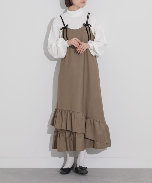 n'OrLABEL(ノアールレーベル)の「タートルボリューム袖ロンT(Tシャツ/カットソー・レディース・ボルドー/オフホワイト/ブラック/チャコールグレー・2/1)」の21枚目の写真