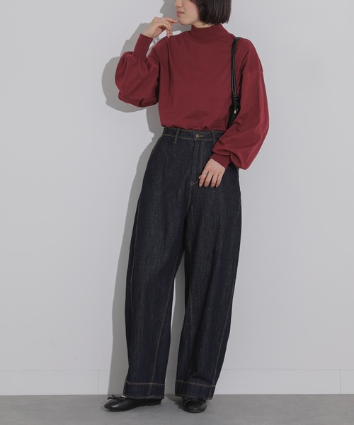 n'OrLABEL(ノアールレーベル)の「タートルボリューム袖ロンT(Tシャツ/カットソー・レディース・ボルドー/オフホワイト/ブラック/チャコールグレー・2/1)」の17枚目の写真