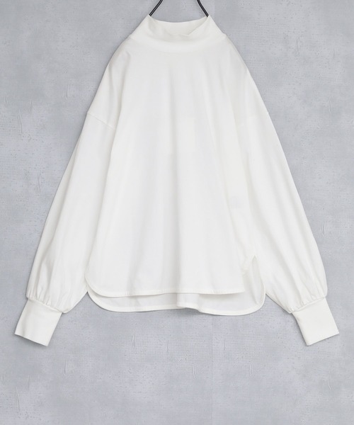 n'OrLABEL(ノアールレーベル)の「タートルボリューム袖ロンT(Tシャツ/カットソー・レディース・ボルドー/オフホワイト/ブラック/チャコールグレー・2/1)」の13枚目の写真